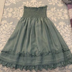 BCBG cascade blue strapless cocktail dress NWT XS